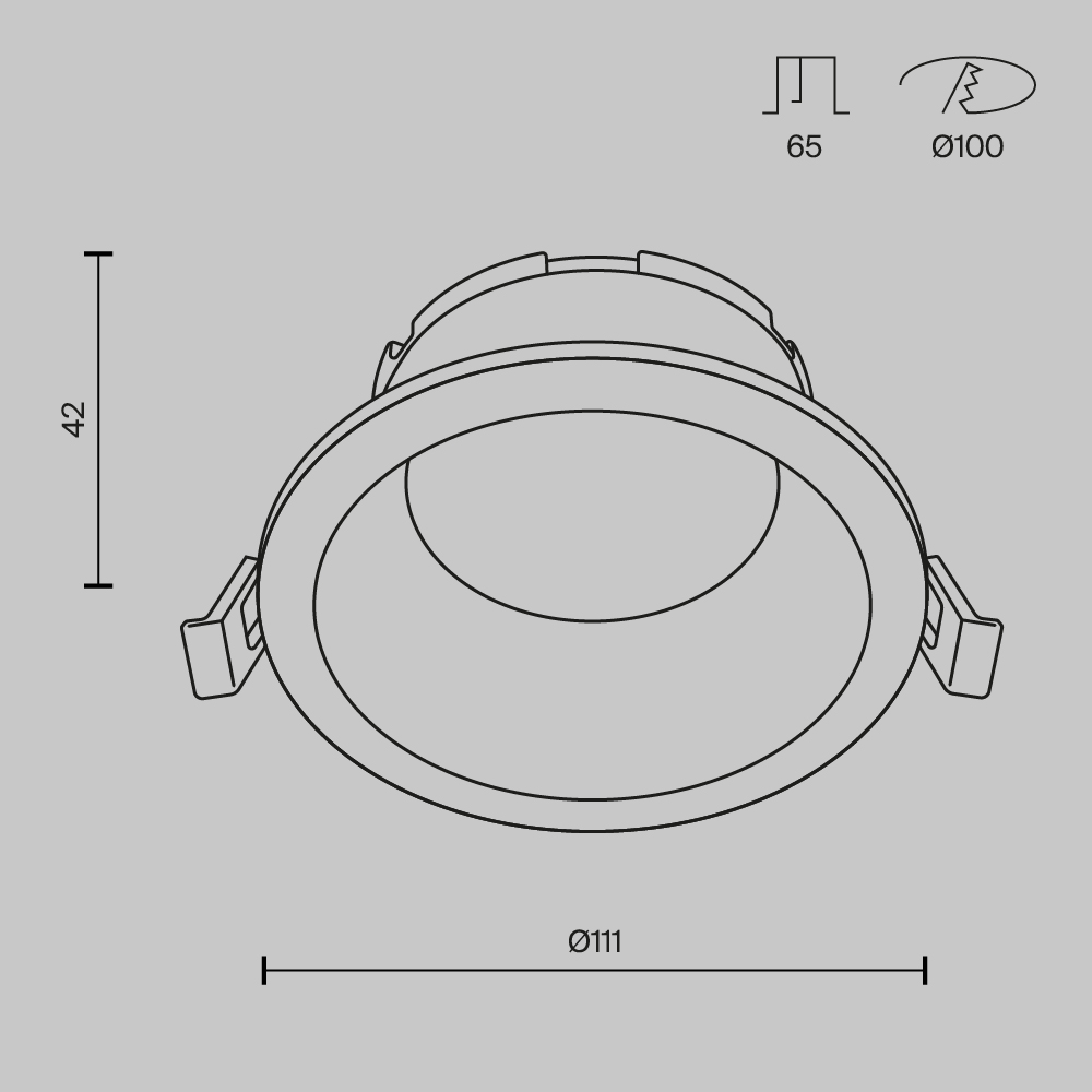 Картинка Встраиваемый светильник Technical DL126-GX53-WB