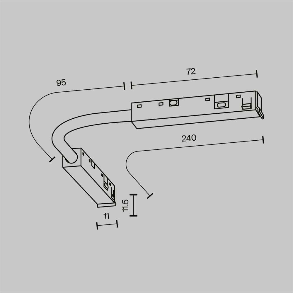 Картинка Коннектор питания шарнирный Exility X Technical TRA239CS-42B