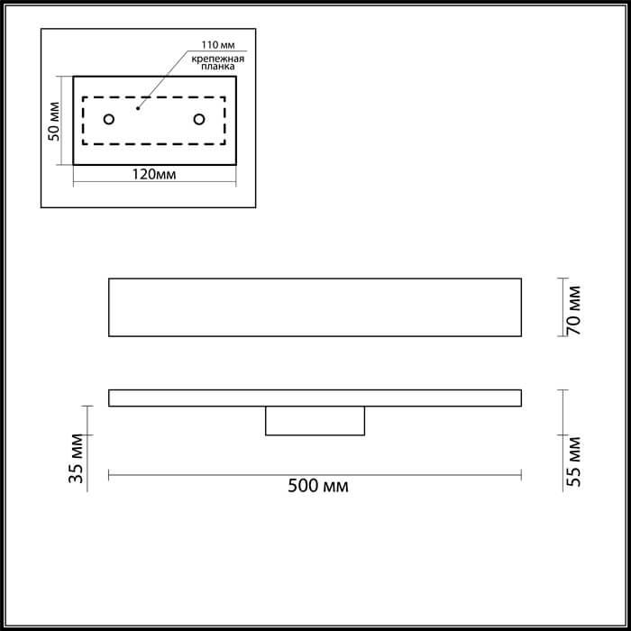 Картинка Настенный светодиодный светильник Odeon Light Woody 3869/8LA
