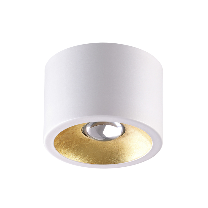 6668/1CL HIGHTECH ODL19 255 белый с золотым фольг-м Потолочной накладной светильник LED GU10 1*7W 220V GLASGOW (вместо 3877/1CL) купить в Алматы svet.kz