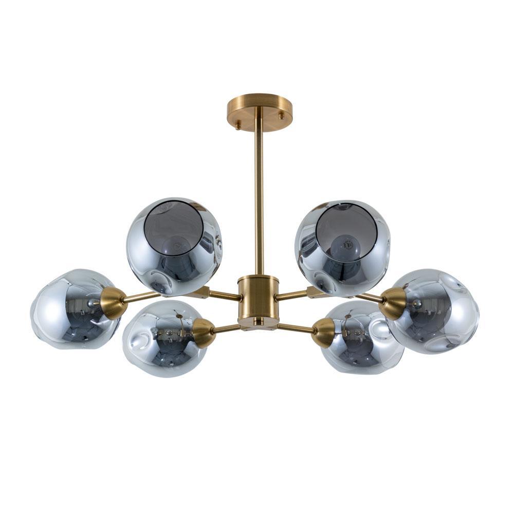 потолочная люстра arte lamp yuka smoky a7759pl-6pb, доставка по Казахстану 