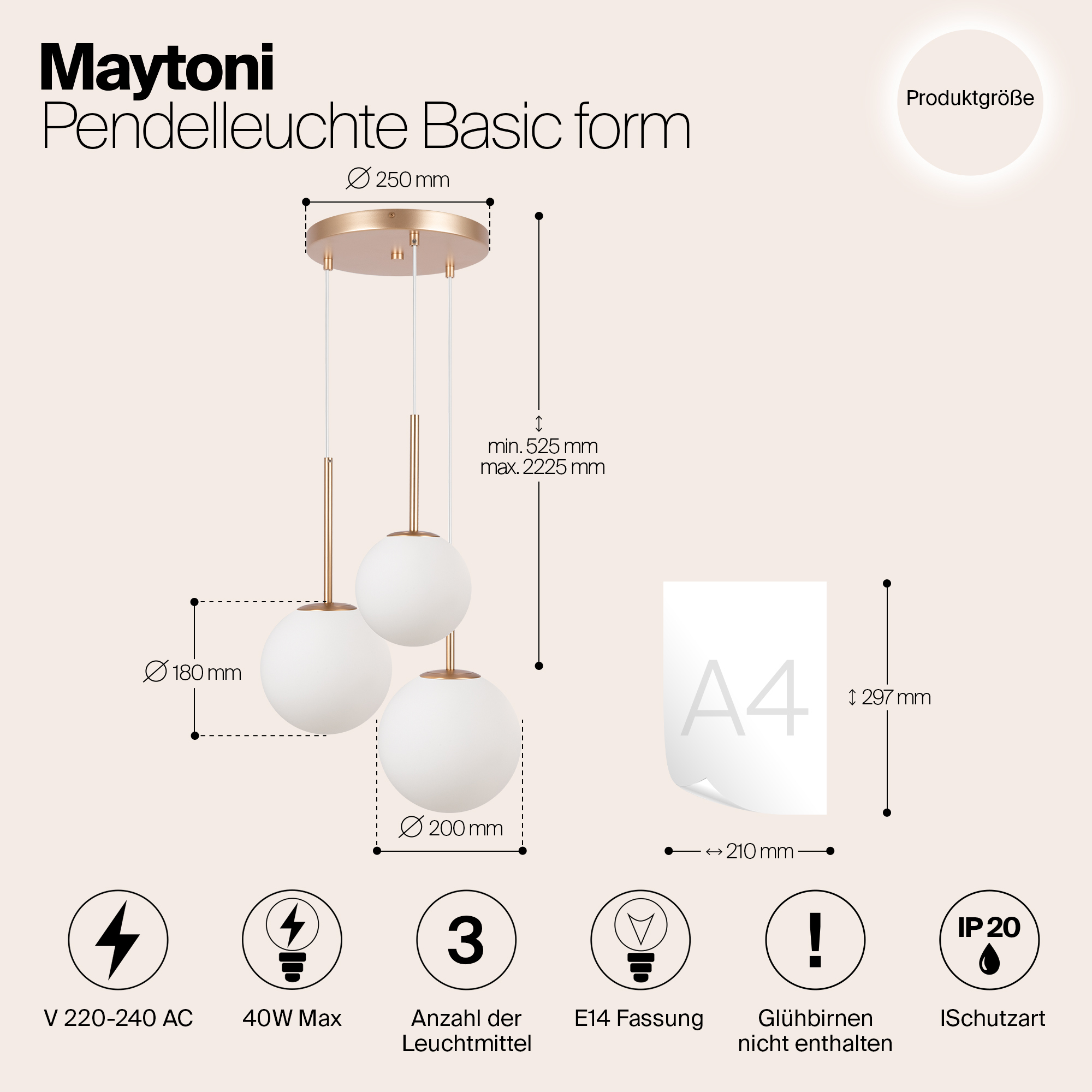 Картинка Люстра Maytoni MOD321PL-03G1