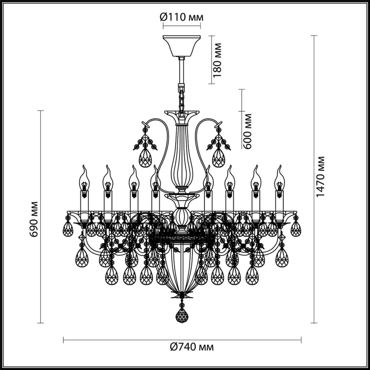 Картинка Подвесная люстра Odeon Light Kuvia 4724/8