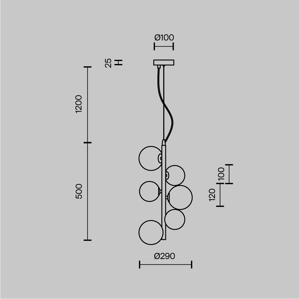 Картинка Подвесной светильник Maytoni MOD545PL-06B Dallas
