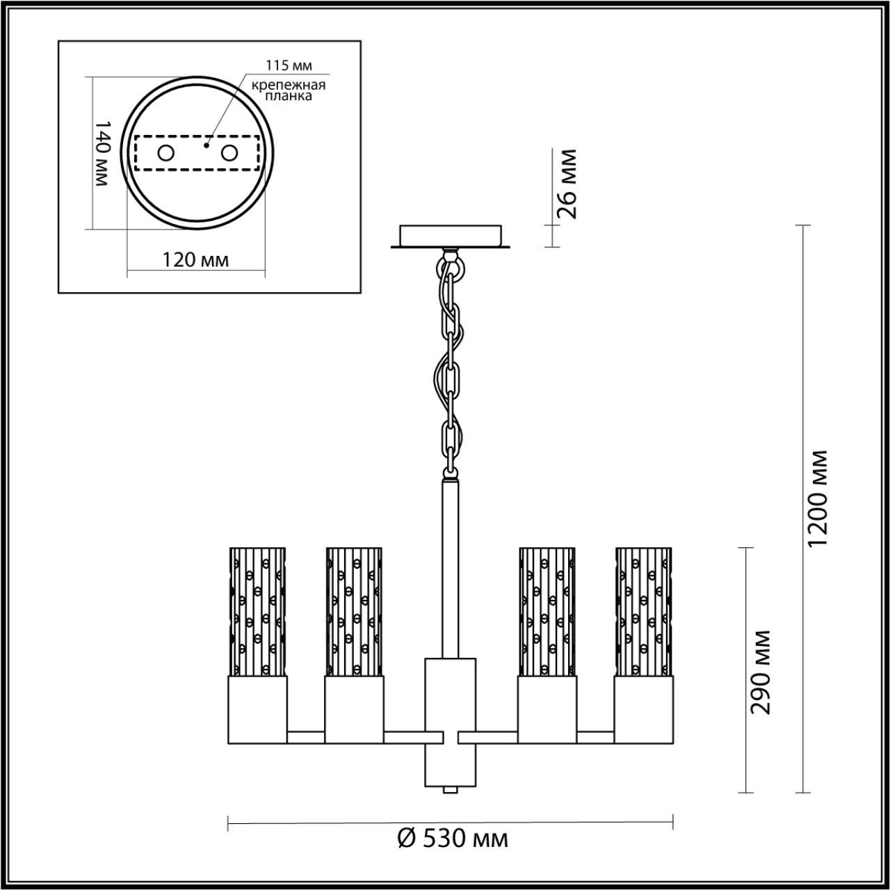 Картинка Подвесная люстра Odeon Light Sabano 4841/6