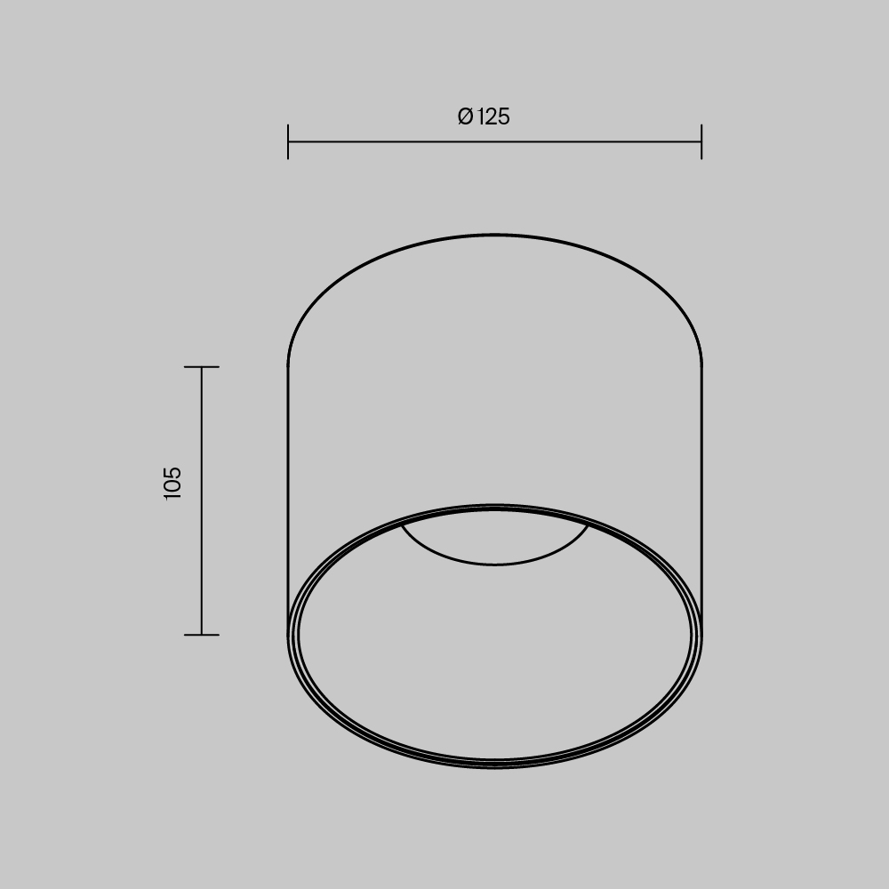 Картинка Потолочный светильник Technical C064CL-01-25W3K-RD-B