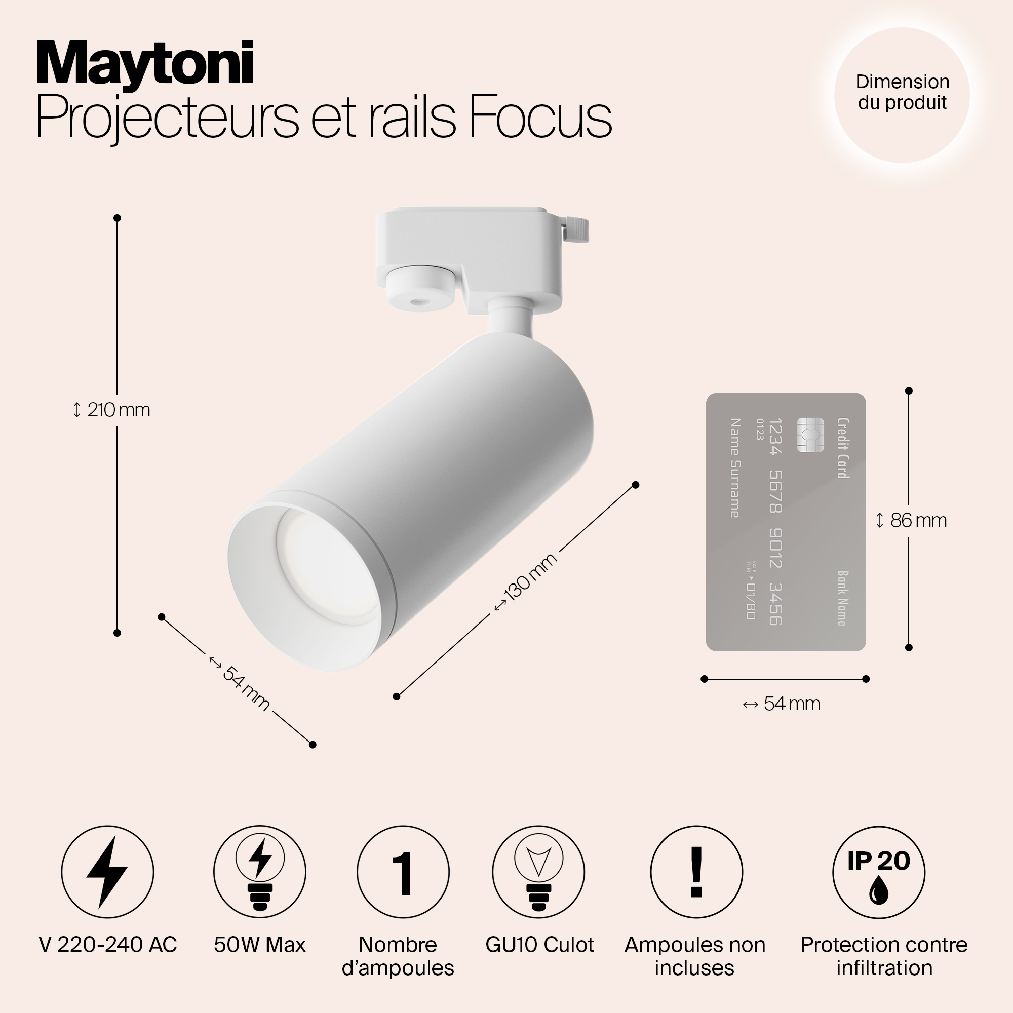 Картинка Трековый светильник Maytoni Track TR004-1-GU10-W