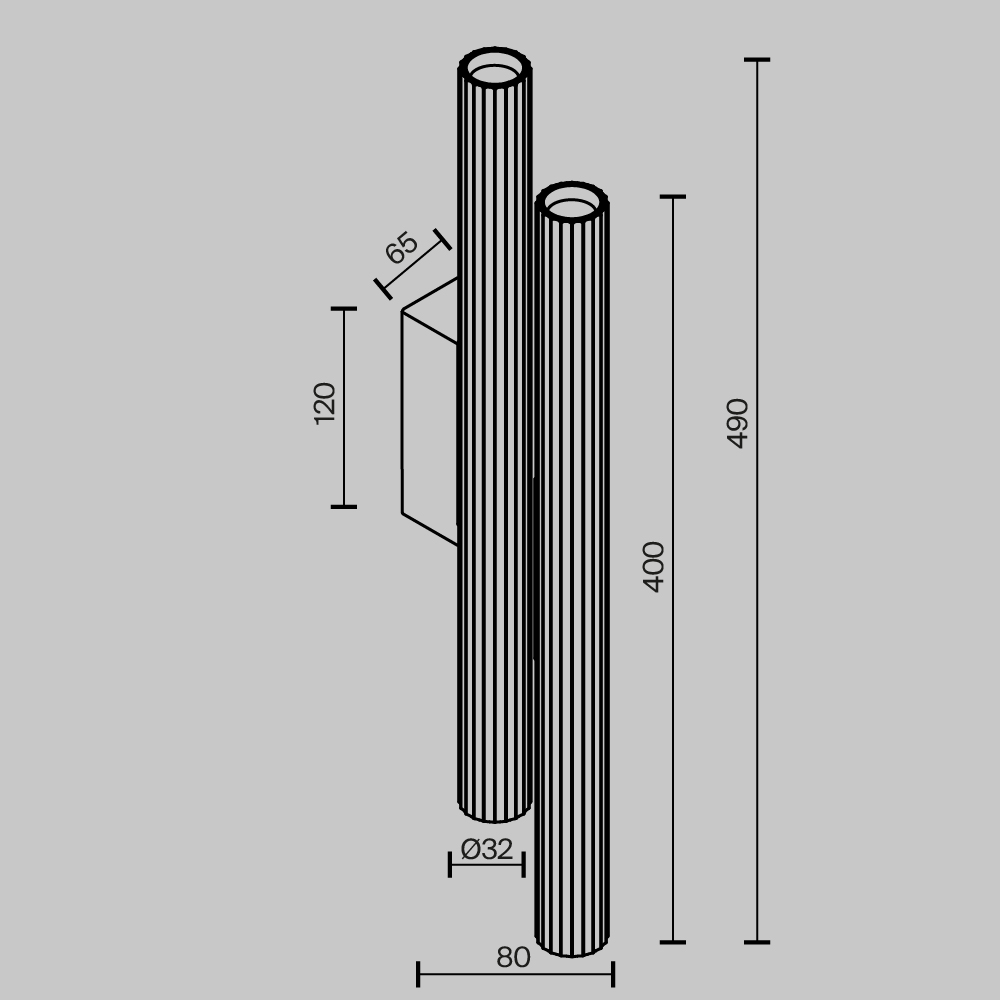 Картинка Настенный светильник (бра) Technical C082WL-24W2.7K-W