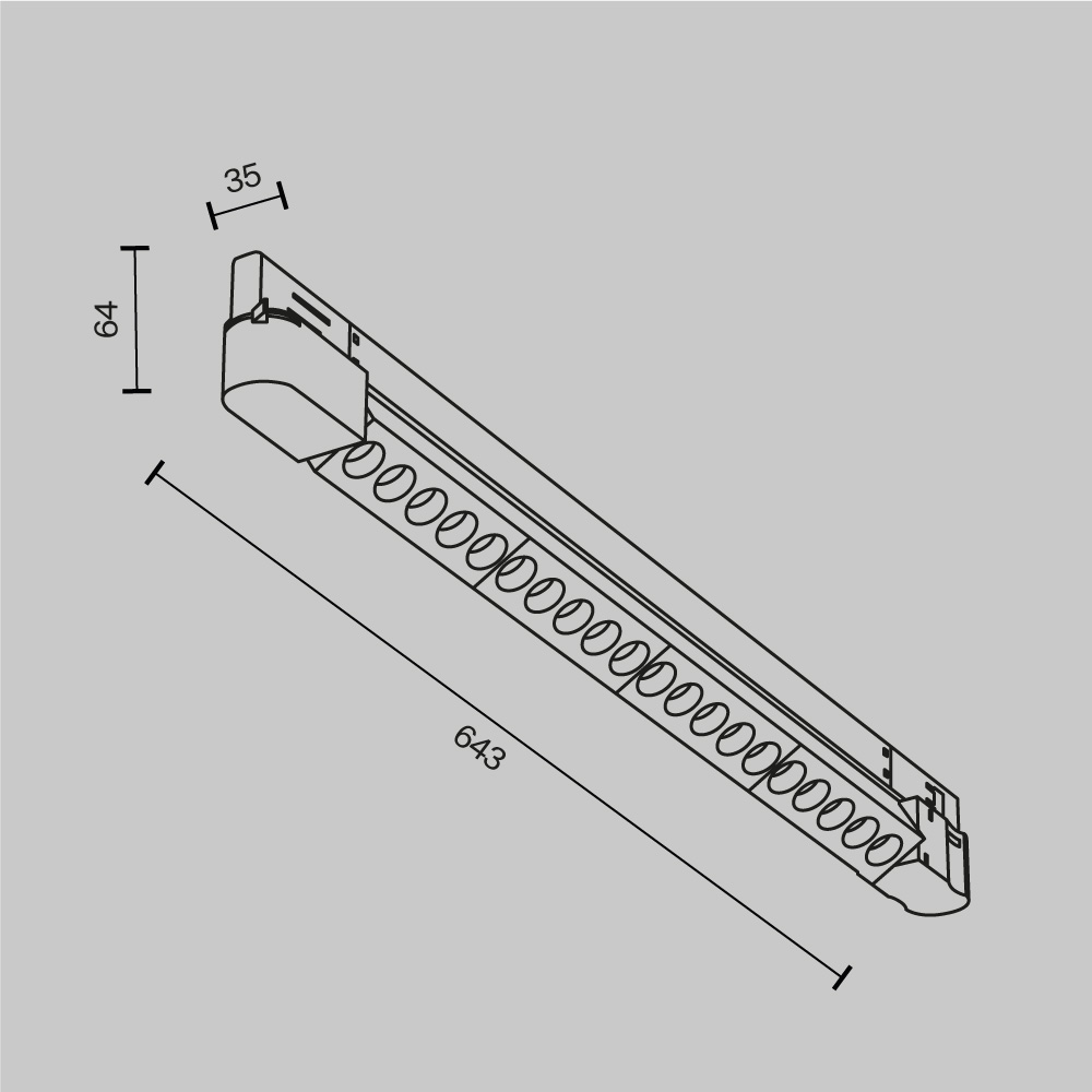 Картинка Трековый светильник Technical TR195-3-20W2.7K-M-B