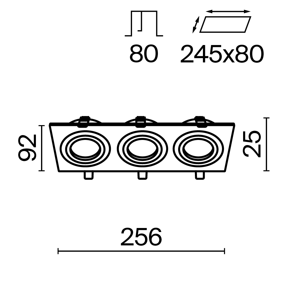 Картинка Встраиваемый светильник Maytoni Atom DL024-2-03B