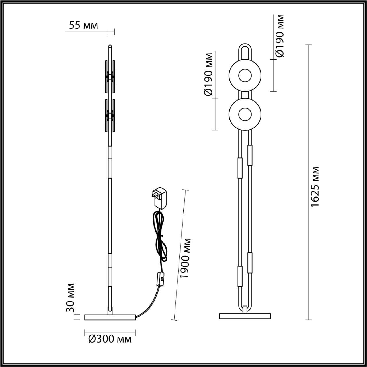 Картинка 5407/23FL MODERN Odeon Light Торшер MAGNET