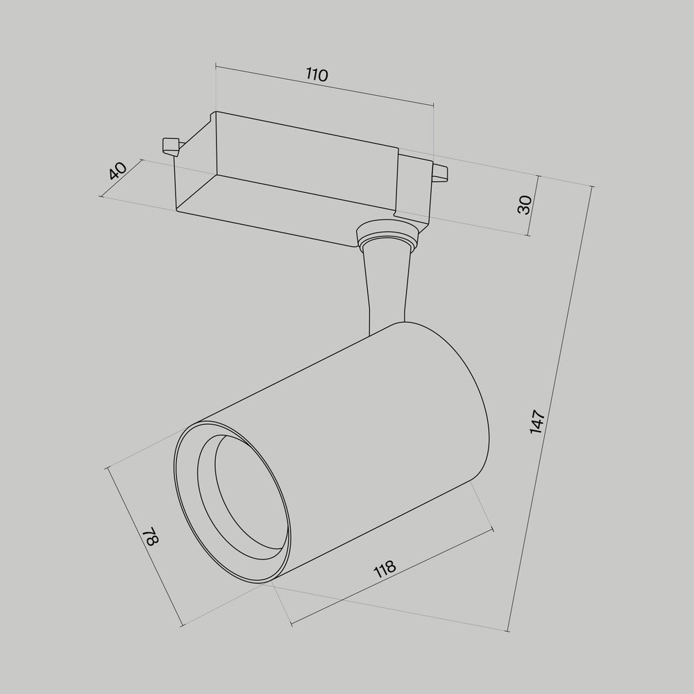 Картинка Трековый светильник Technical TR003-1-10W4K-W-B Vuoro