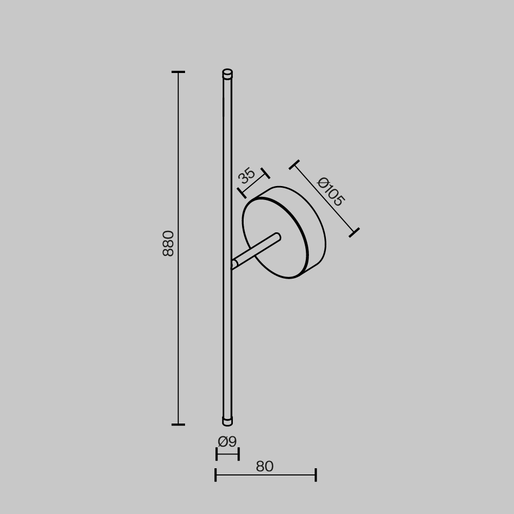 Картинка Настенный светильник (бра) Technical C084WL-L12BS2.7K-1 Elegant
