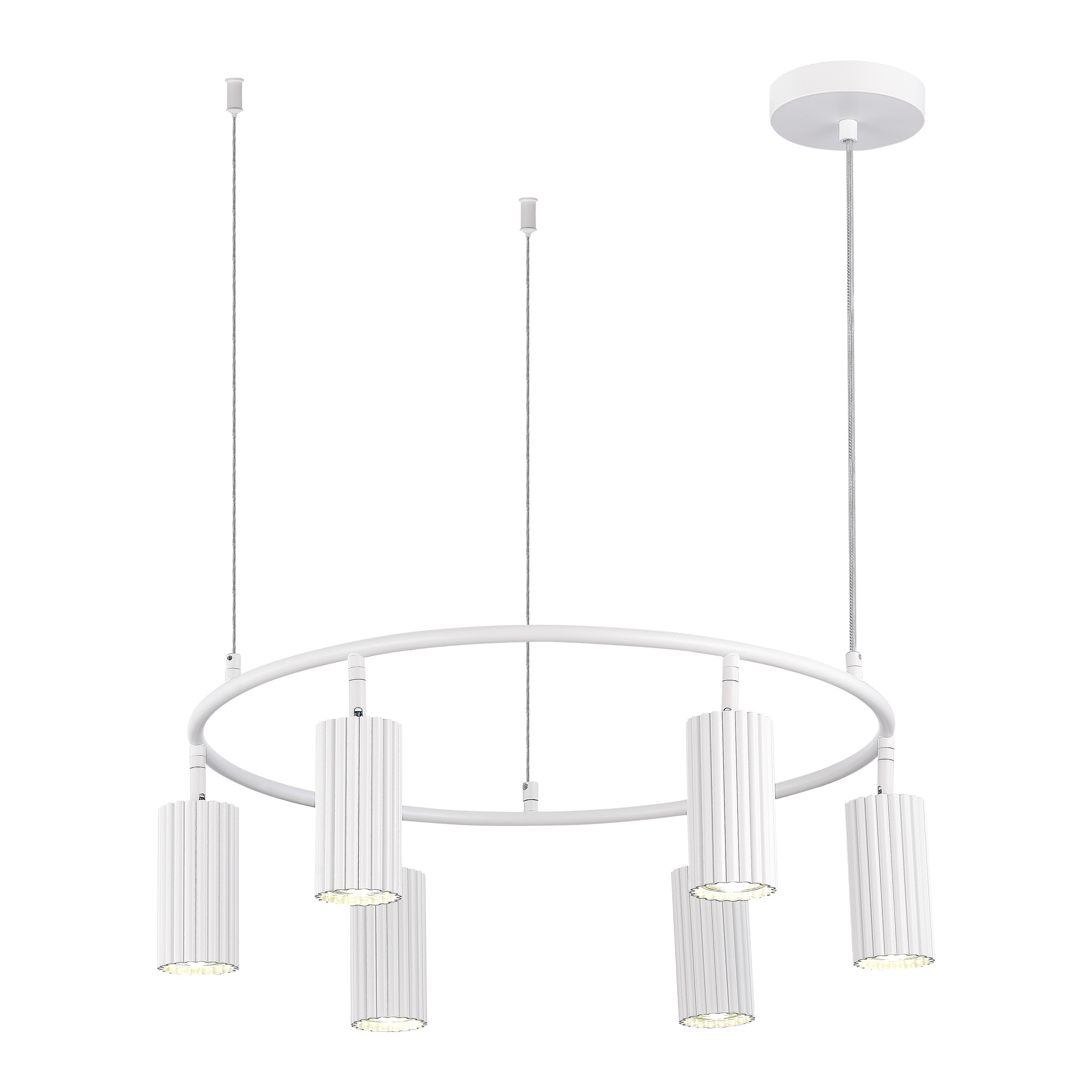 sl1213.503.06 светильник подвесной st-luce белый/белый gu10 6*5w 4000k, доставка по Казахстану 