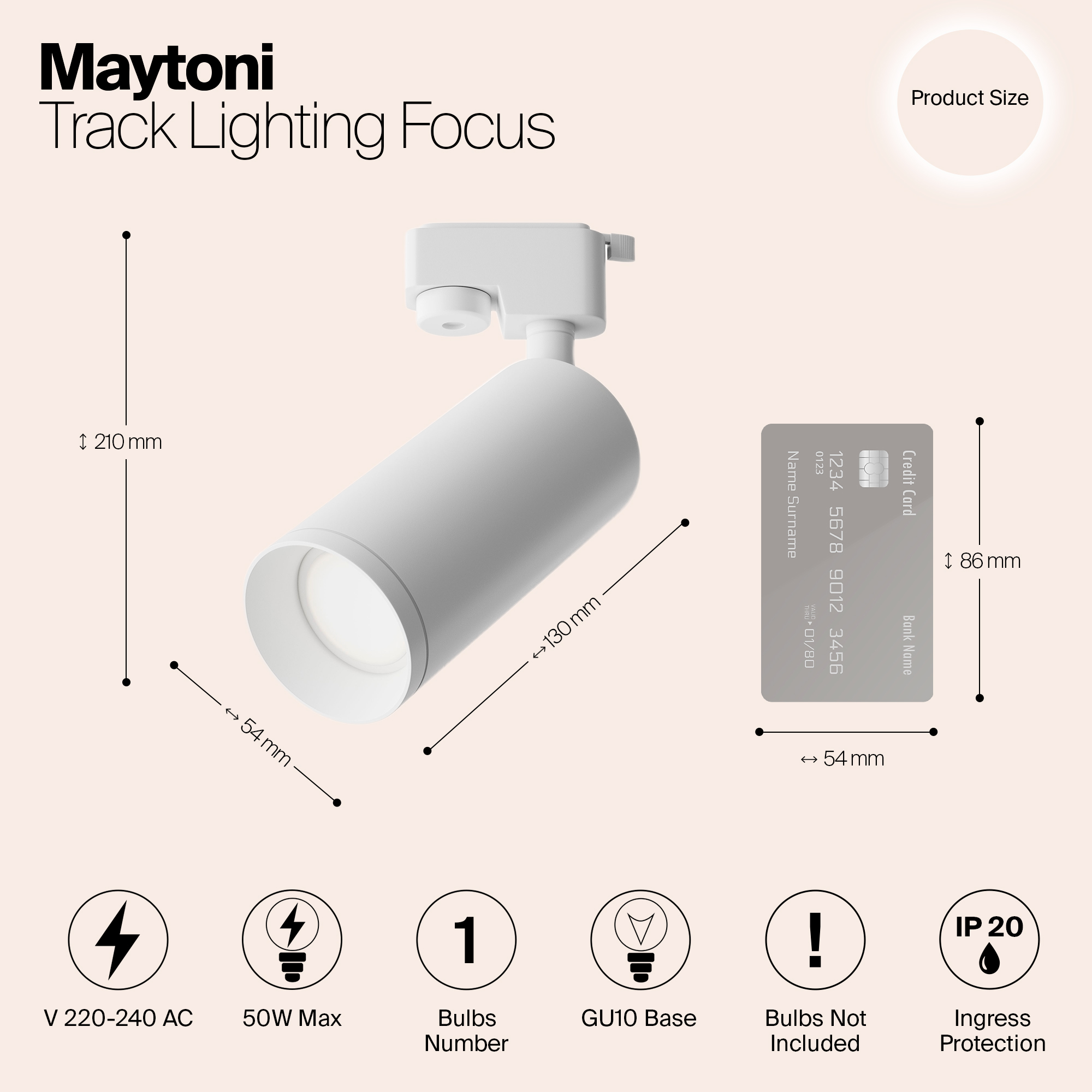 Картинка Трековый светильник Maytoni Track TR004-1-GU10-W