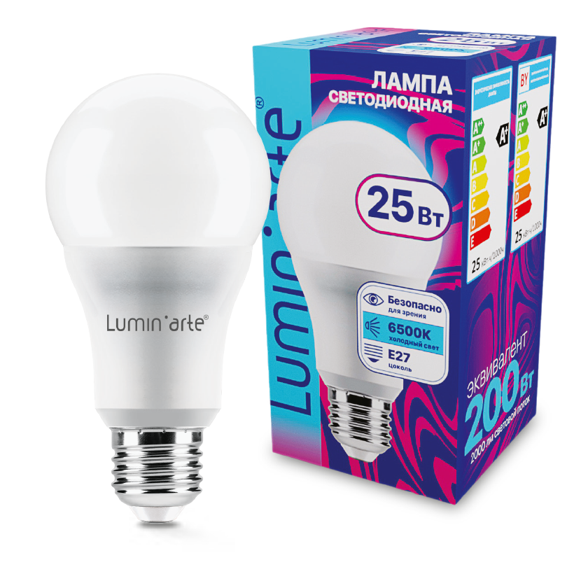 Светодиодная лампа Wolta LSTD-A65-25W6KE27 купить в Алматы svet.kz