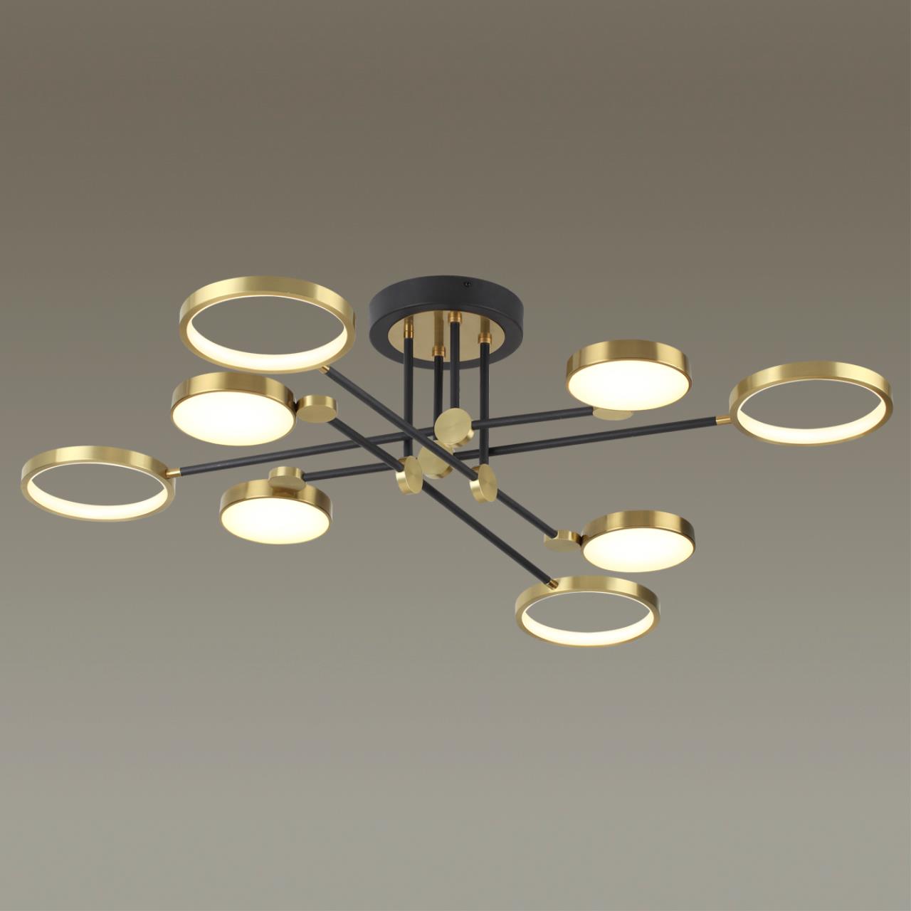потолочная светодиодная люстра odeon light midcent denzel 4320/75cl, доставка по Казахстану 