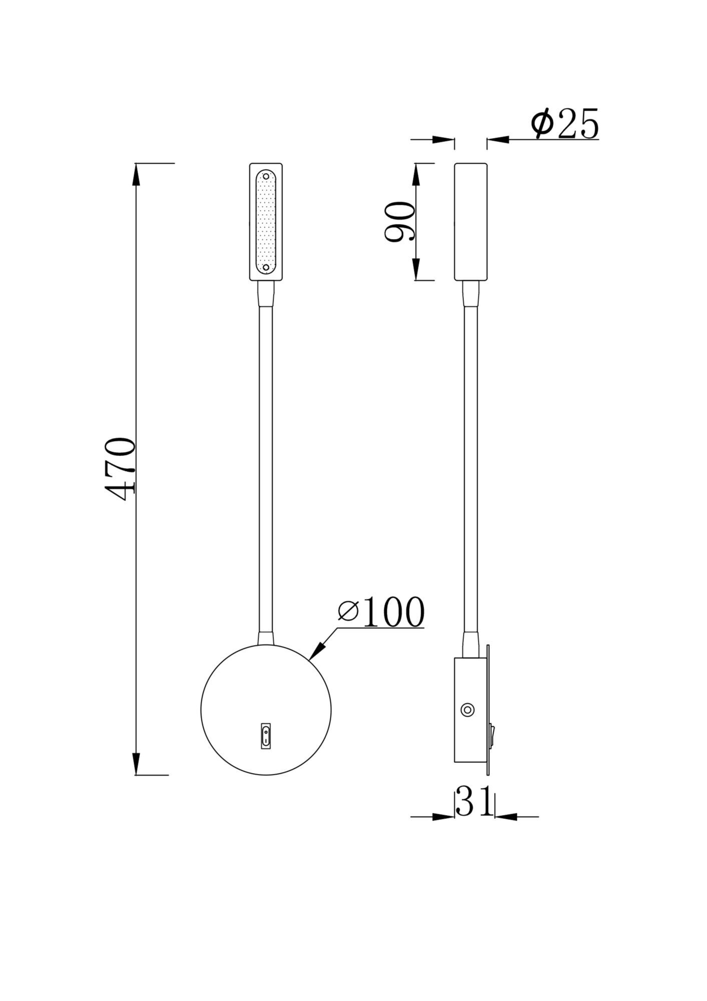 Картинка Бра Maytoni Stem C035WL-L3B3K