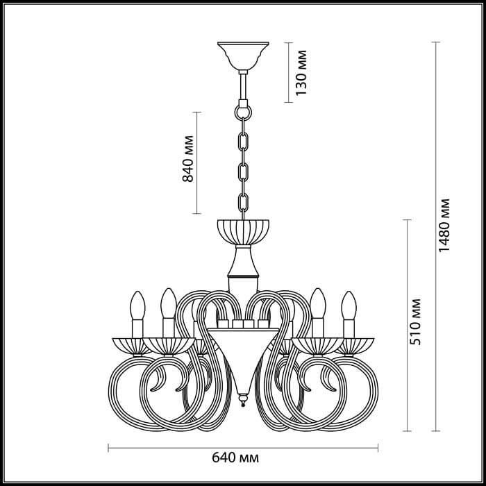 Картинка Подвесная люстра Odeon Light Zefiro 3932/6