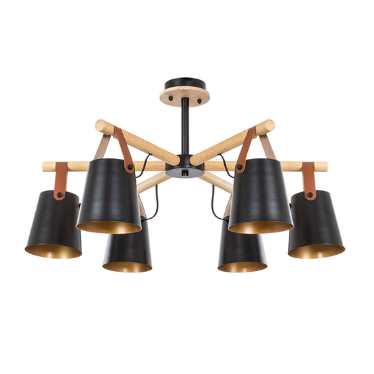 Картинка Светильник потолочный Arte Lamp THOMAS A7032PL-6BK