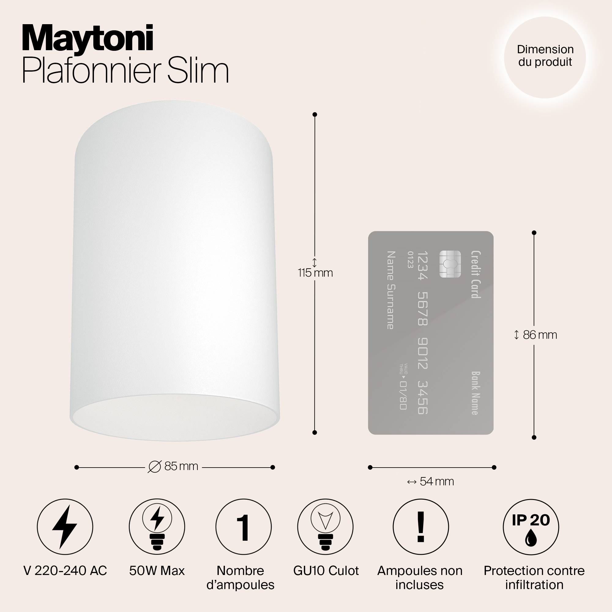 Картинка Потолочный светильник Maytoni Alfa C014CL-01W
