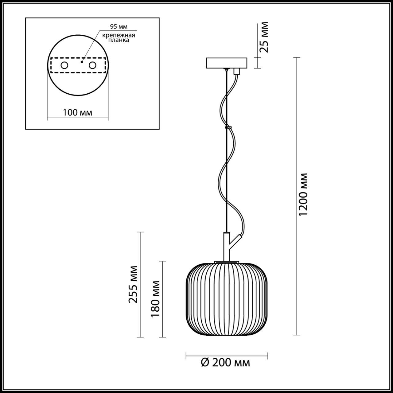 Картинка Подвесной светильник Odeon Light Pendant Roofi 4753/1