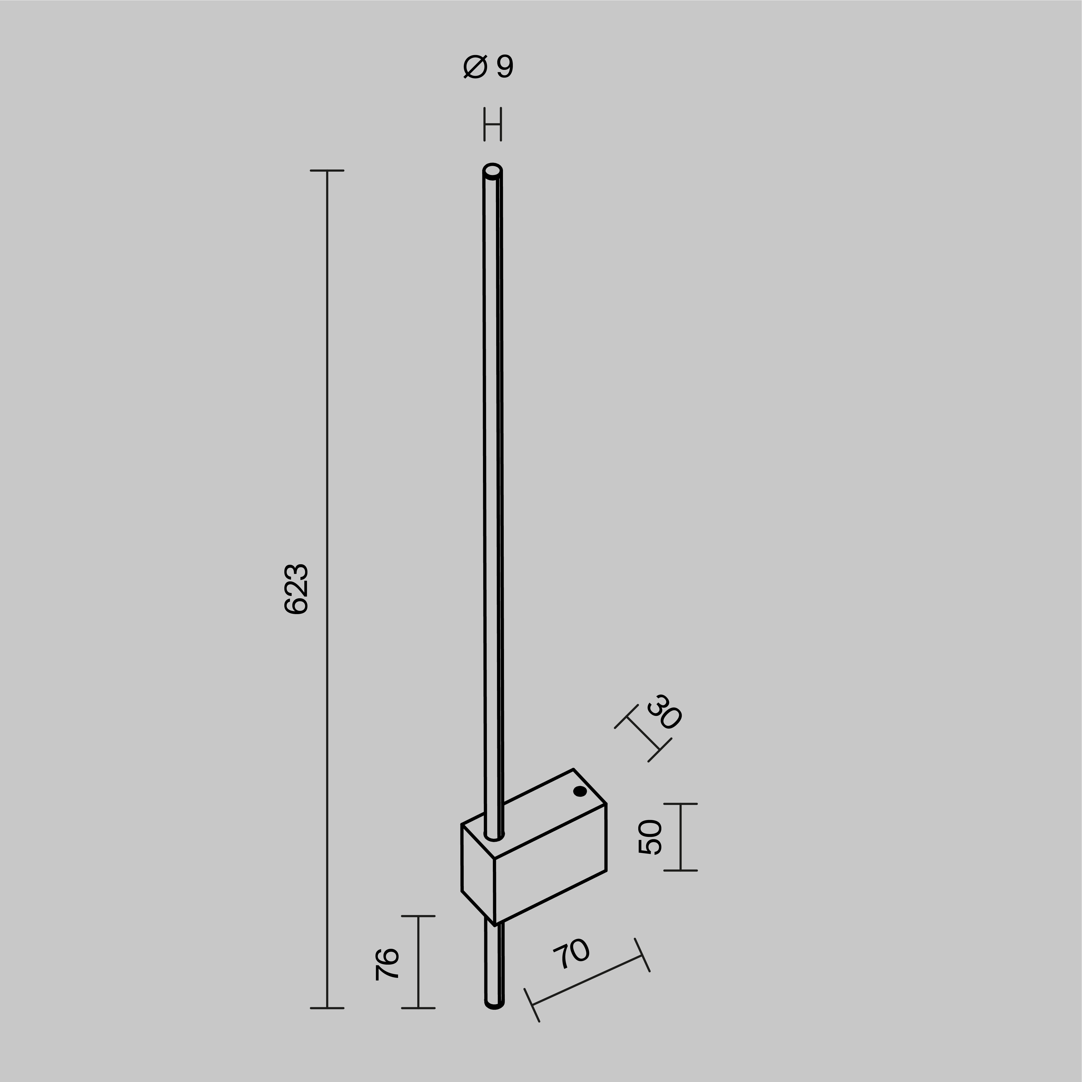 Картинка Настенный светильник (бра) Technical C070WL-L6B3K