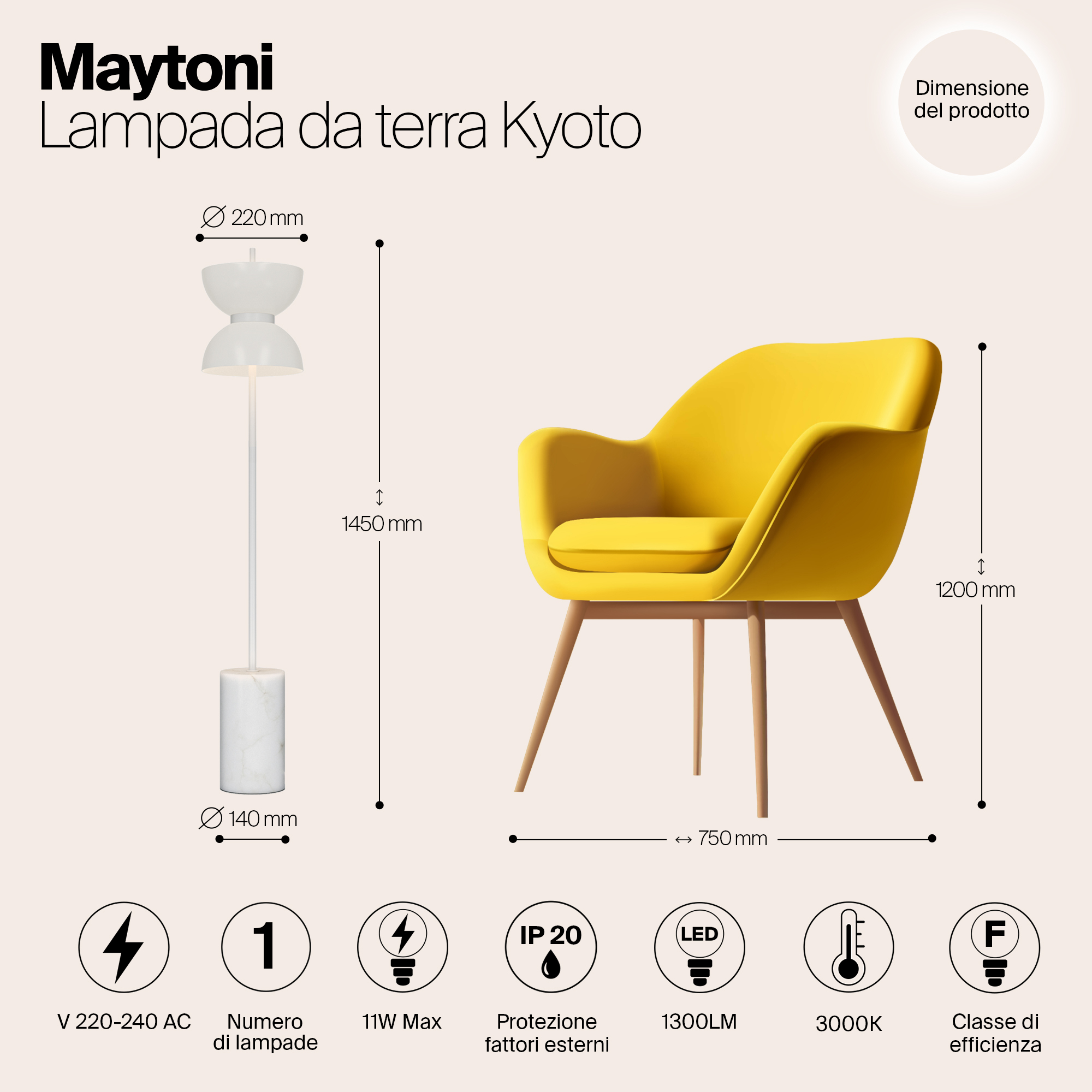 Картинка Напольный светильник (торшер) Maytoni MOD178FL-L11W3K