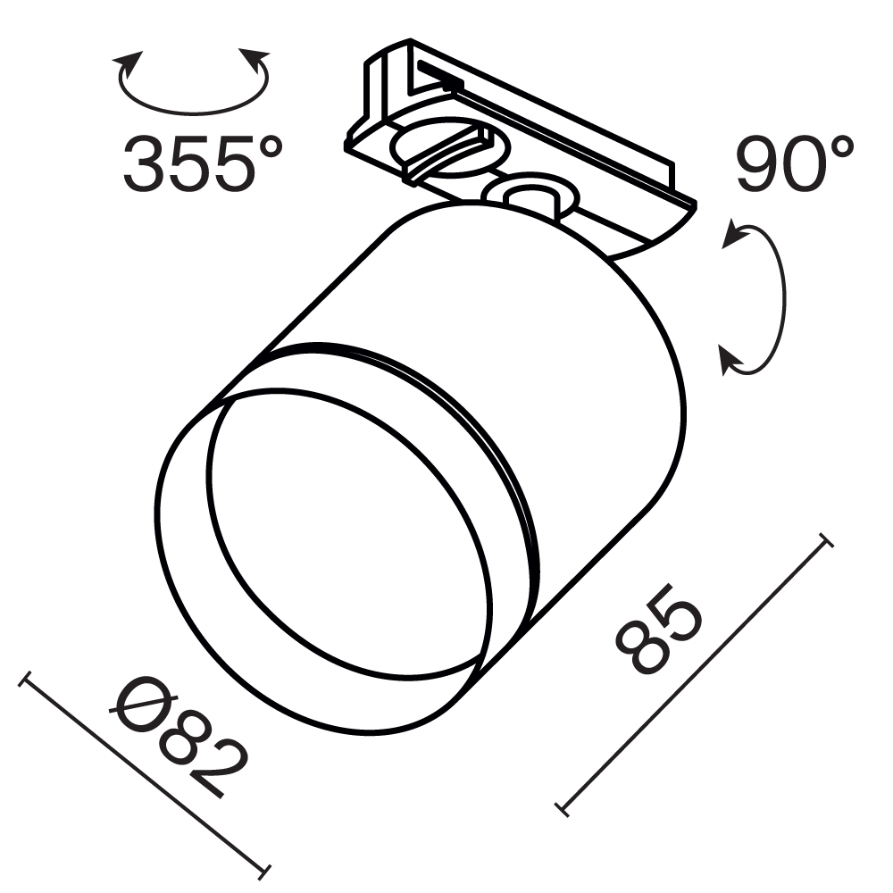 Картинка Трековый светильник Technical TR088-1-GX53-MG