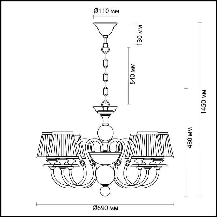 Картинка Подвесная люстра Odeon Light Mirella 4191/6