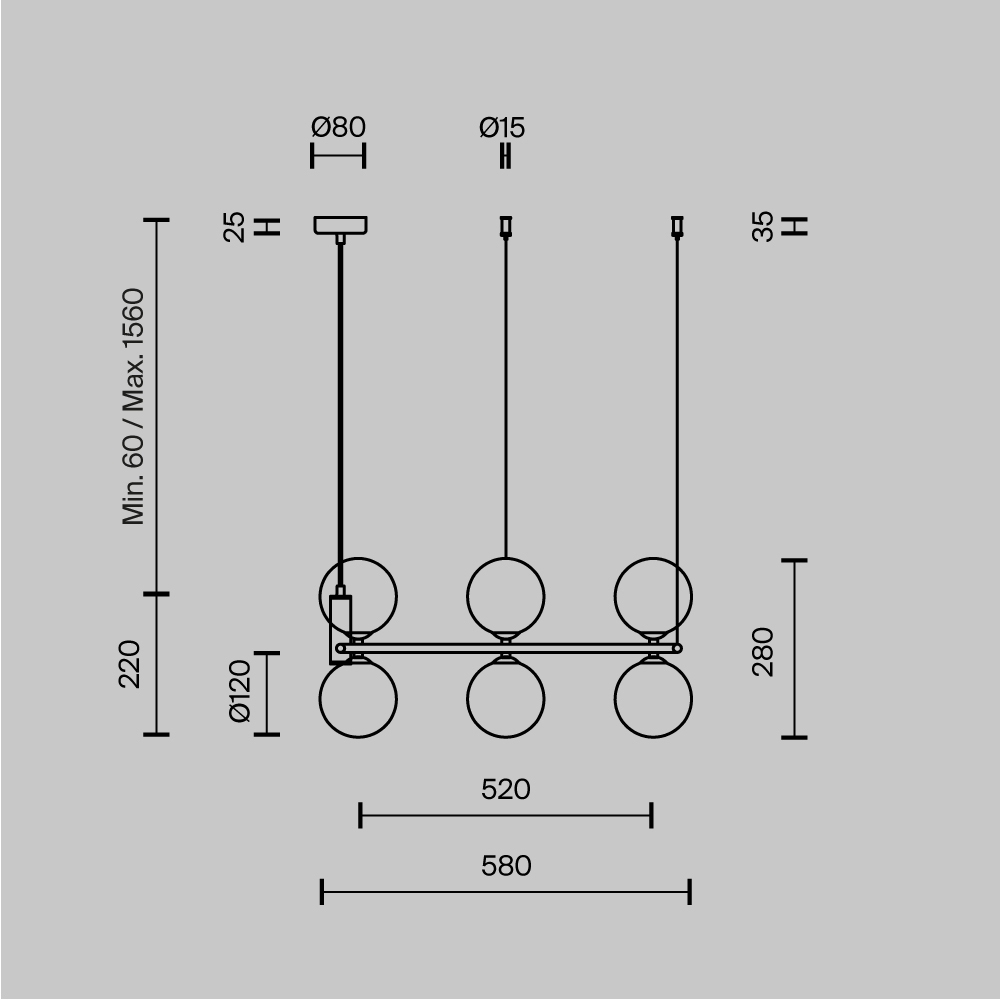 Картинка Подвесной светильник Maytoni MOD013PL-06BS1 Ring