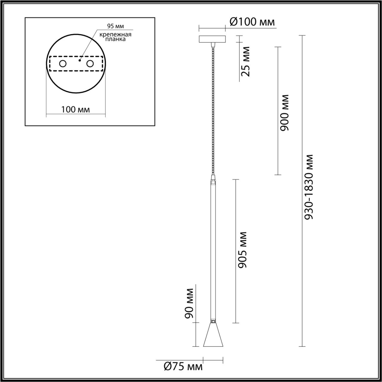 Картинка Подвесной светильник Odeon Light Hightech Pipa 3884/1B