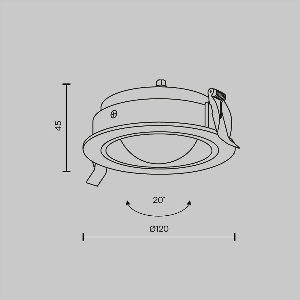 Картинка Встраиваемый светильник Technical DL105-12W3K-B