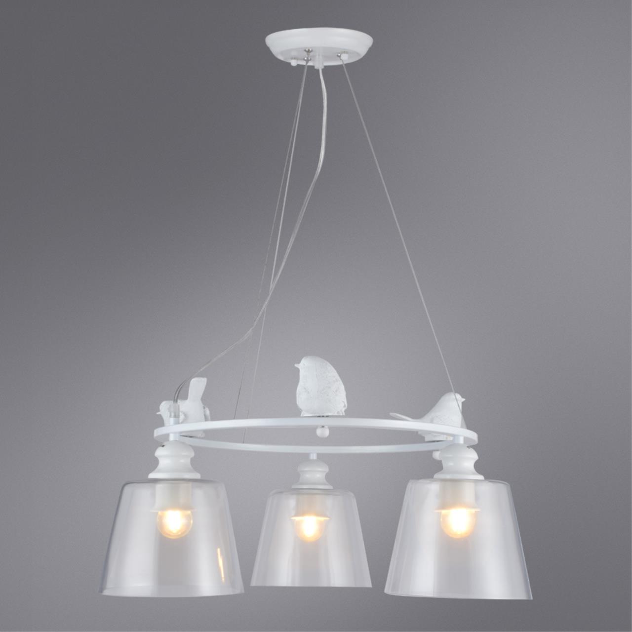 Картинка Подвесной светильник Arte Lamp Passero A4289LM-3WH