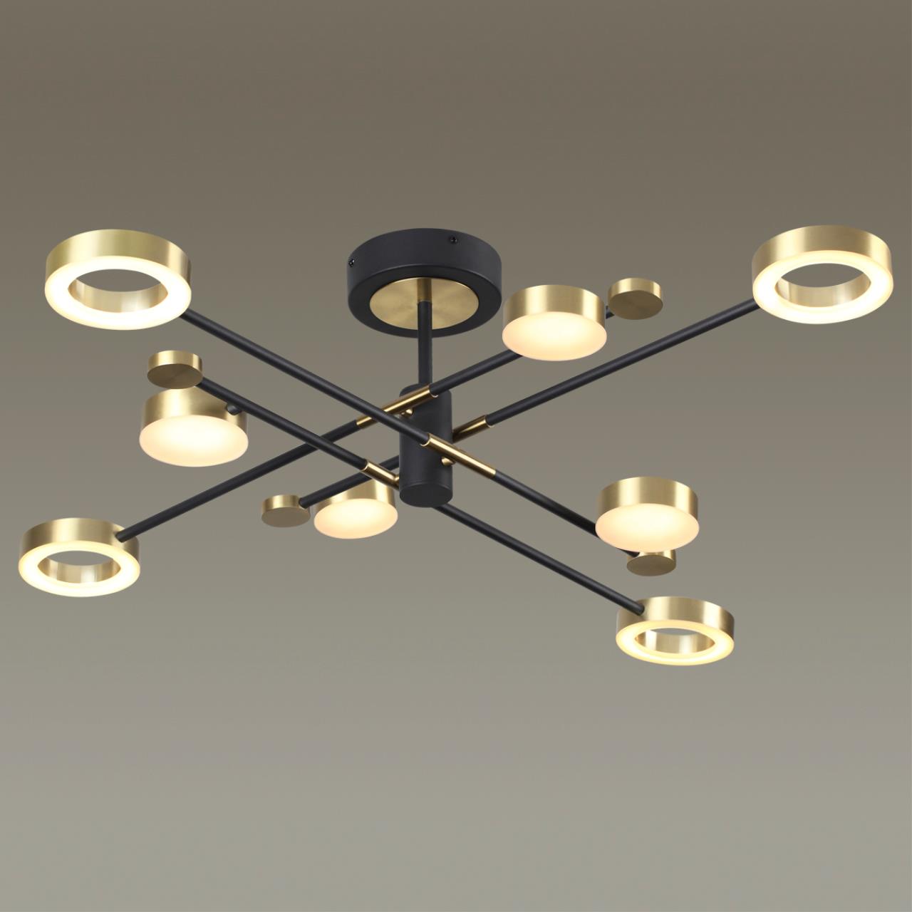 Картинка Потолочная светодиодная люстра Odeon Light Midcent Denzel 4321/63CL