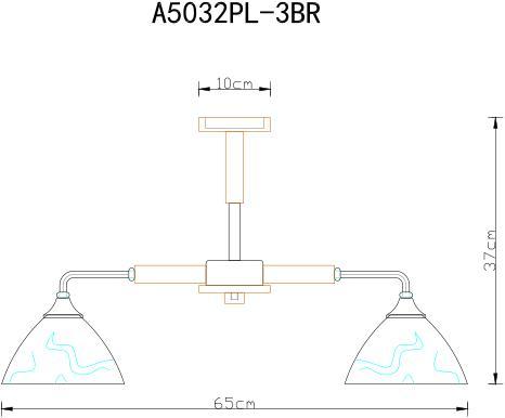 Картинка Потолочная люстра Arte Lamp Matthew A5032PL-3BR