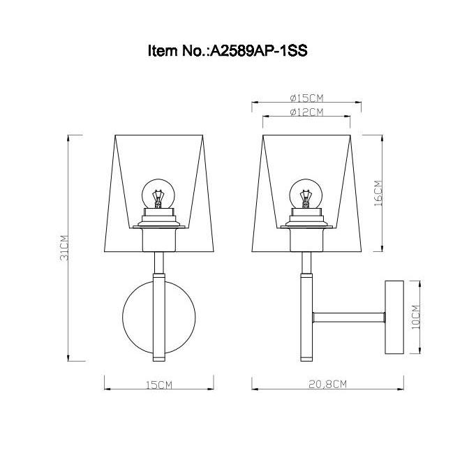 Картинка Бра Arte Lamp Rodos A2589AP-1SS