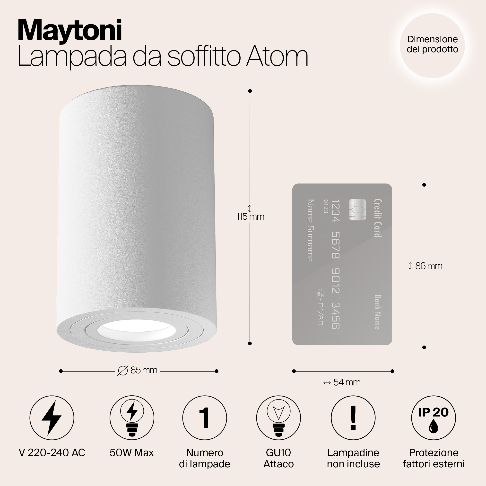 Картинка Потолочный светильник Maytoni Alfa C016CL-01W
