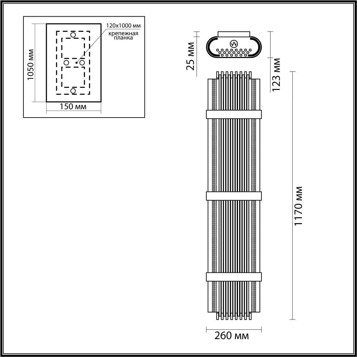 Картинка Настенный светильник Odeon Light Hall Empire 4853/6W