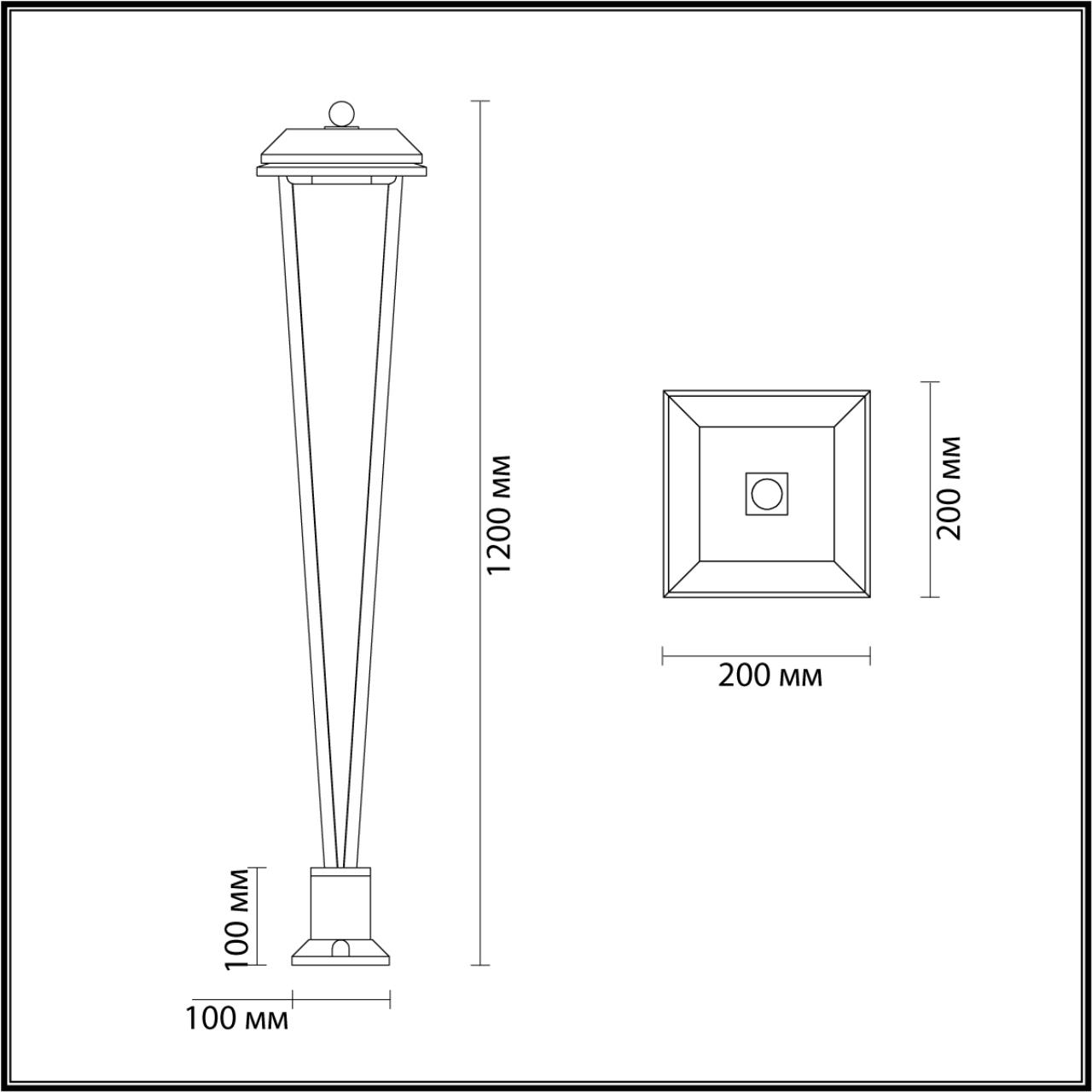 Картинка 6655/12GA3 Odeon Light  Уличный светильник BEARITZ