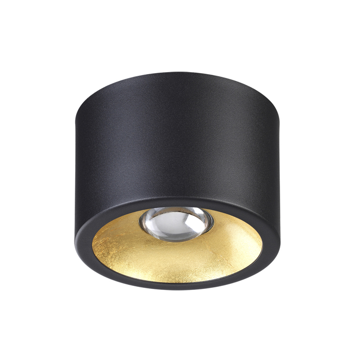 6669/1CL HIGHTECH ODL19 255 черный с золотым фоль-м Потолочной накладной светильник LED GU10 1*7W 220V GLASGOW (вместо 3878/1CL) купить в Алматы svet.kz