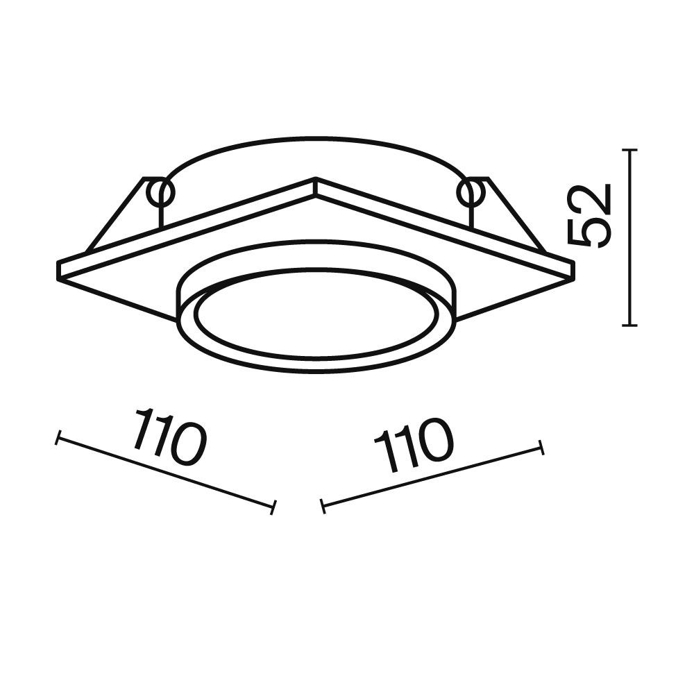 Картинка Встраиваемый светильник Technical DL086-GX53-SQ-BG
