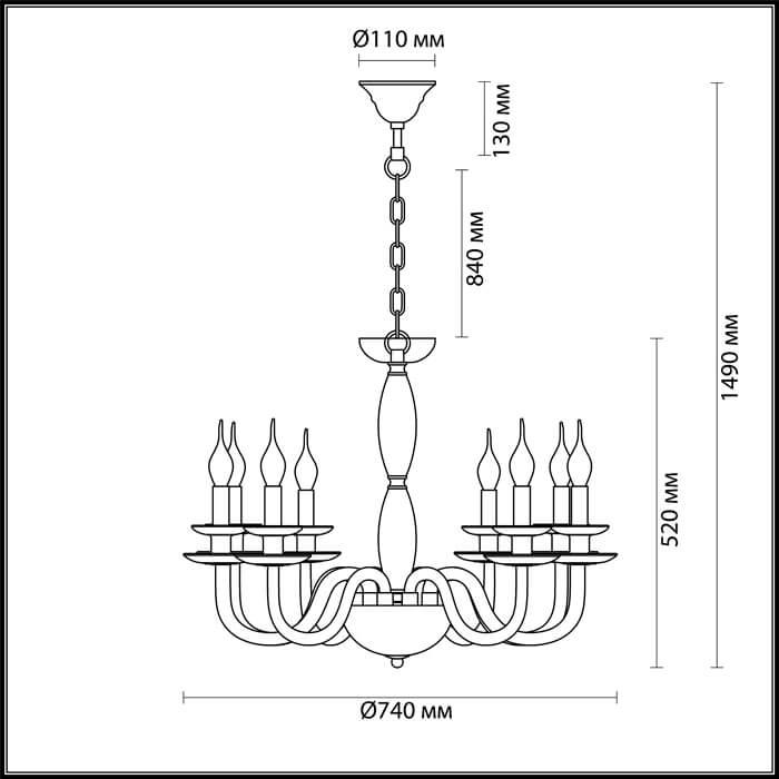 Картинка Подвесная люстра Odeon Light Capri 4187/8