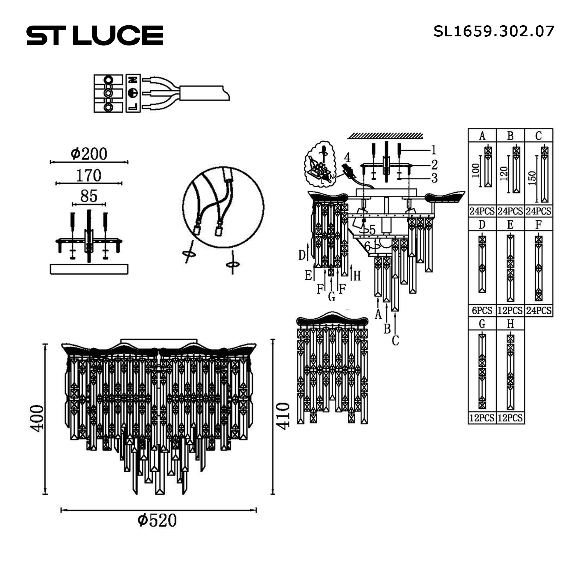 Картинка SL1659.302.07 Люстра потолочная ST-Luce 