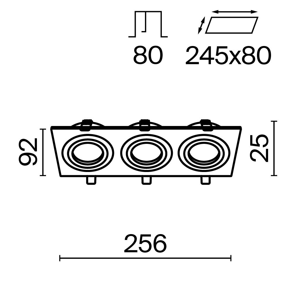 Картинка Встраиваемый светильник Maytoni Atom DL024-2-03W