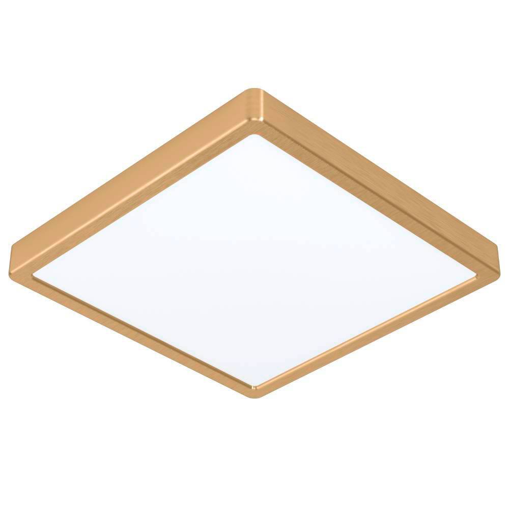 900184 Светодиодный настенно-потолочный светильник FUEVA 5,20,5W(LED), 285x285, 2400lm, 3000K, сталь, латунь