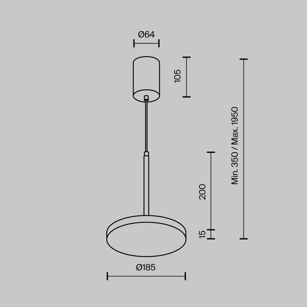 Картинка Подвесной светильник Technical P076PL-L12W3K-W Plato