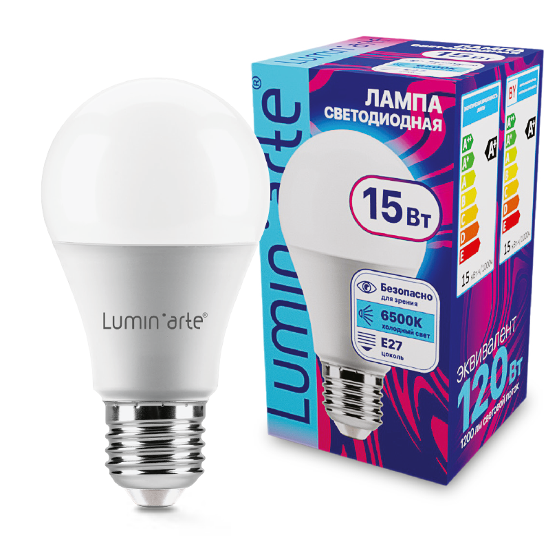 Светодиодная лампа Wolta LSTD-A60-15W6KE27 купить в Алматы svet.kz