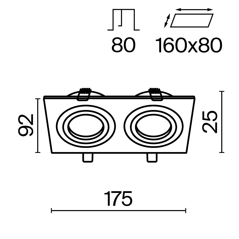 Картинка Встраиваемый светильник Maytoni Atom DL024-2-02W