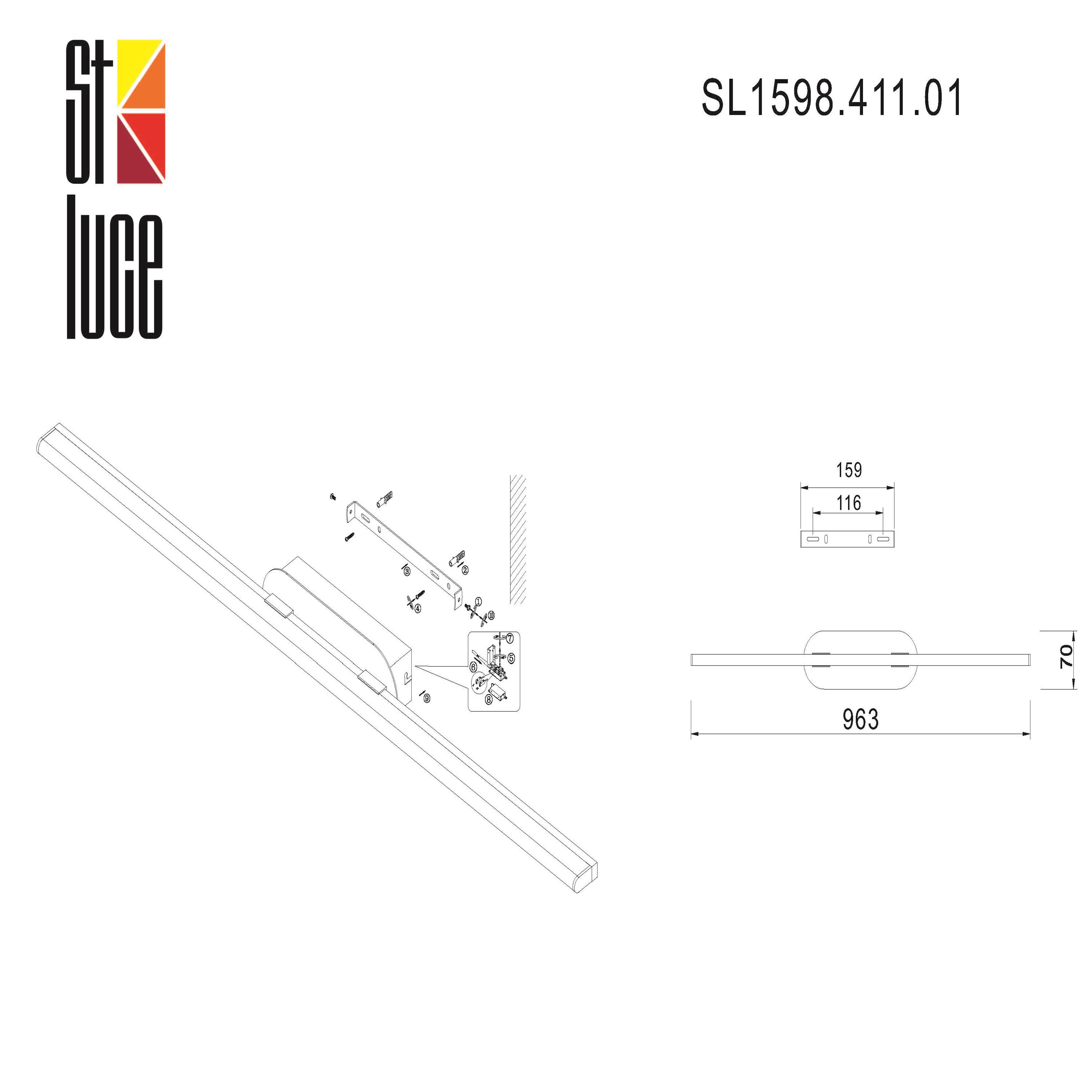 Картинка Настенный светодиодный светильник ST Luce Ursito SL1598.411.01